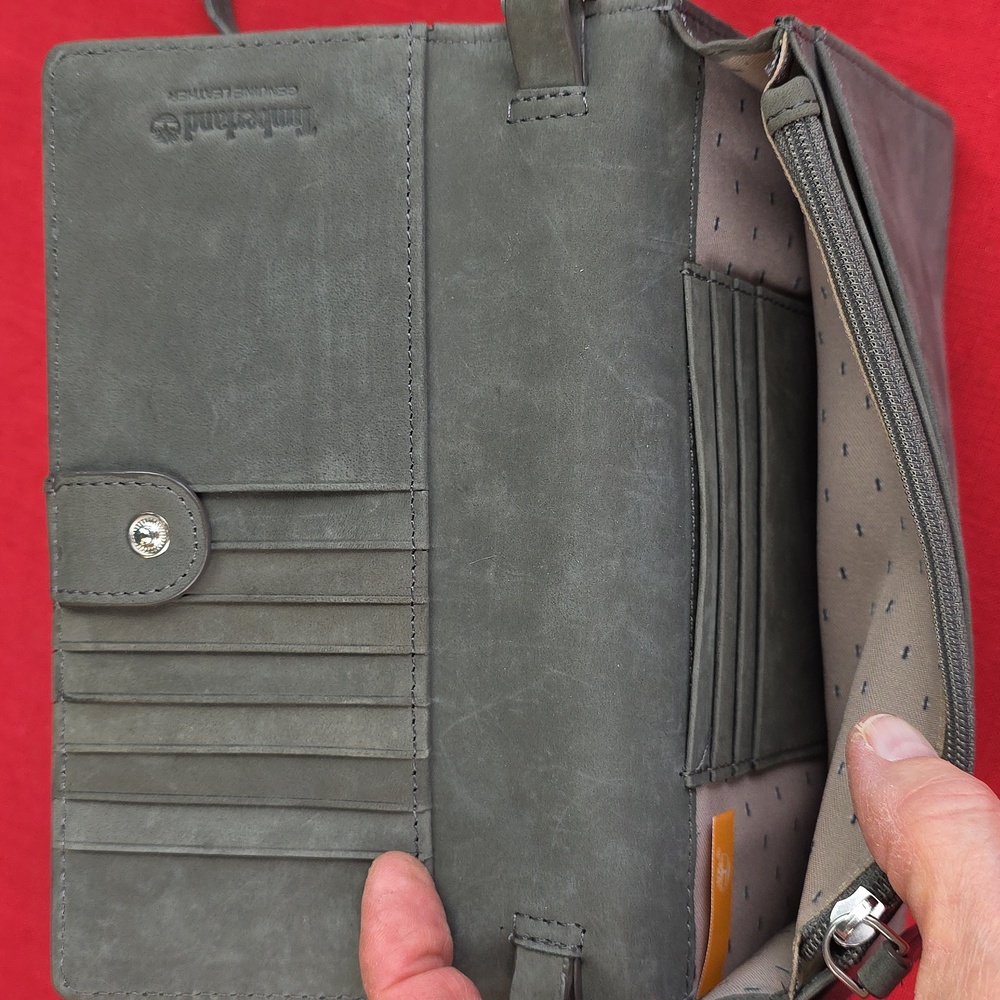 Timberland Nubuck Crossbody Wallet Purse - Picture 6 of 15